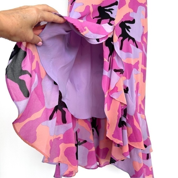 Nicole Miller midi dress, empire waisted with ruffled hem in a silk blend - Picture 10 of 14